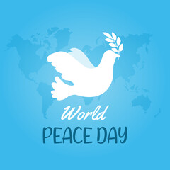 international day of peace. Concept illustration world peace is present. Vector depict.