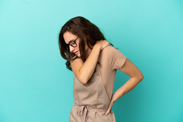 Fototapeta premium Restaurant waiter suffering from pain in shoulder for having made an effort