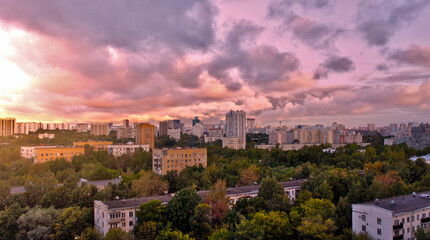 Obraz premium Morning in the south of Moscow