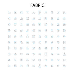Fabric icons, signs, outline symbols, concept linear illustration line collection