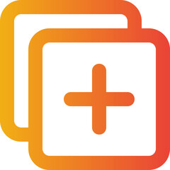 Obraz premium plus sign gradient icon