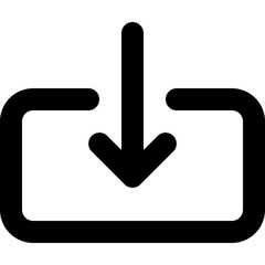 down arrow line icon