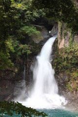 河津七滝。河津川にある七つの滝をつなぐ遊歩道からの景観。大滝。