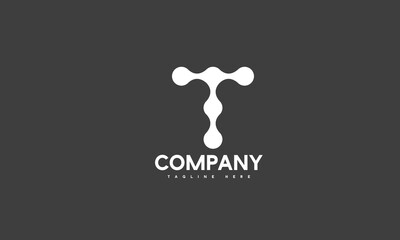 minimal letter T logo template