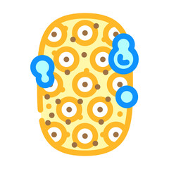 scrubbing soap color icon vector. scrubbing soap sign. isolated symbol illustration