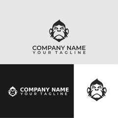 Monkey face vector logo design
