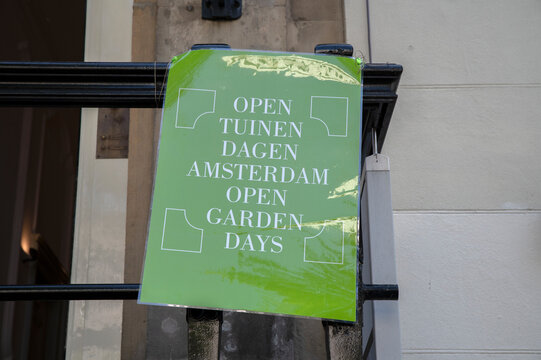 Billboard Open Tuinen dagen At Amsterdam The Netherlands 17-6-2022