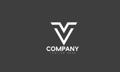 minimal letter V logo template