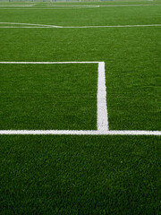 Obraz premium soccer field green with markup elements