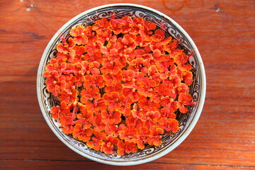 Caesalpinia Pulcherrima flower (peacock flower)