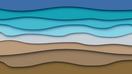 Graphic image of the waves of the sea. Decorative panel. Background and texture