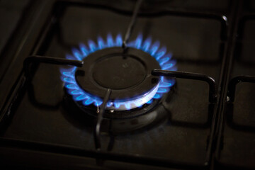 fire on gas stove