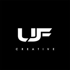 UJF Letter Initial Logo Design Template Vector Illustration