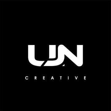 UJN Letter Initial Logo Design Template Vector Illustration
