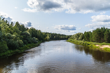 Gauja river in Strenci, Latvia.