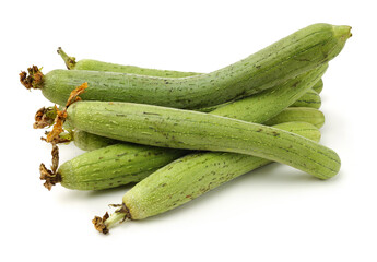 fresh loofah on the white background