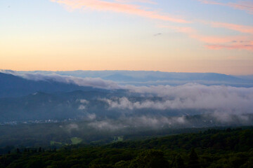 sunrise over the mountains