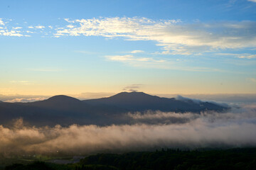 sunrise over the mountains