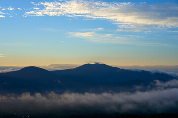 sunrise over the mountains