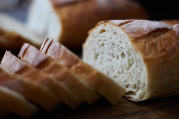 slices of bread on cutting board