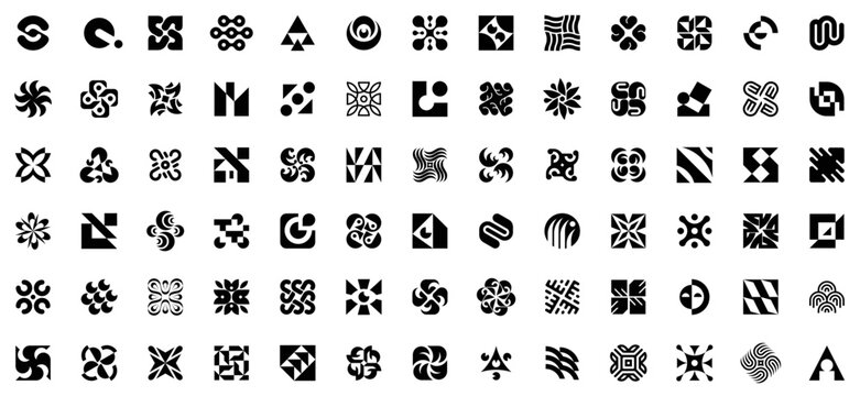 Abstract logos collection. geometric abstract logos. icon design
