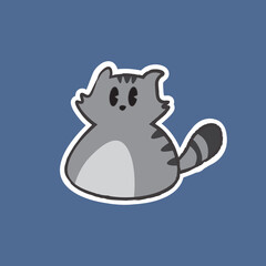 Cute Hand Drawn Cat Vector Illustration
