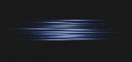 Vector illustration in blue color. Set of light effects. Glare and flash. Bright beams of light. Glowing lines. Vector illustration.Dust. Christmas Flash.