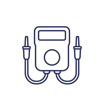 recommend clip art: multitester or multimeter line icon