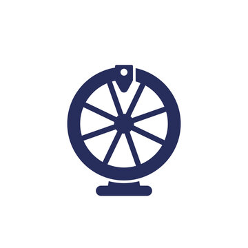 roulette, fortune wheel icon, simple vector design