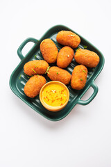 Macher Chop - Bengali style fish cutlet or pakora, a popular festival snack from west Bengal
