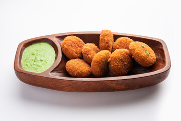 Macher Chop - Bengali style fish cutlet or pakora, a popular festival snack from west Bengal