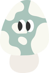 Cute cartoon mushroom illustration. Cartoon doodle hand drawn illustration.