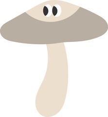 Cute cartoon mushroom illustration. Cartoon doodle hand drawn illustration.