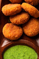 Macher Chop - Bengali style fish cutlet or pakora, a popular festival snack from west Bengal