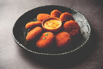 Macher Chop - Bengali style fish cutlet or pakora, a popular festival snack from west Bengal