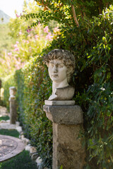 Garden sculpture - a male head (bust)
