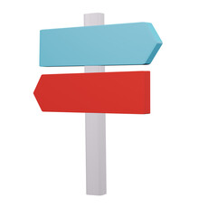 direction sign transparent background 3d