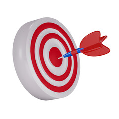 dart on target transparent background 3d