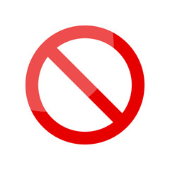 Obraz na płótnie Canvas Restriction icon. Prohibited stop sign.