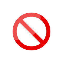 Restriction icon. Forbidden stop sign.