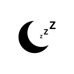 Moon sleep icon. ZZZ sleep, rest icon.