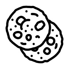 carrot cookies line icon vector. carrot cookies sign. isolated contour symbol black illustration