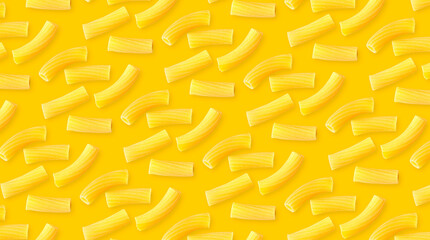 tortiglioni raw pasta isolate