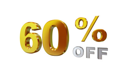 Text - 60 percent off, turned to the left, PNG
