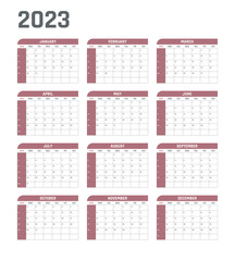2023 year calendar, calendar design for 2023 starts sunday
