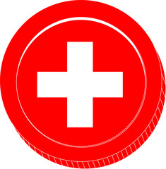 Switzerland Flag vector hand drawn flag, Swiss franc vector hand drawn 