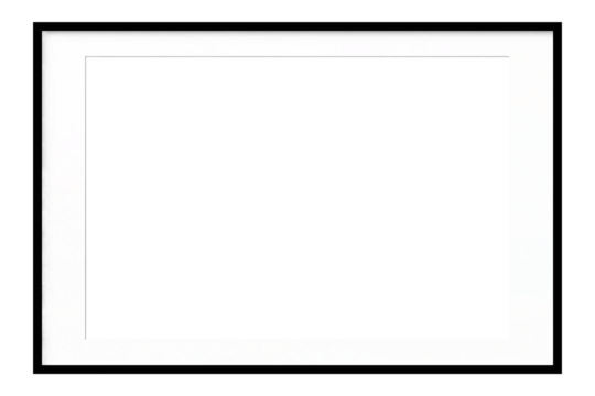 Thin black frame with white mat