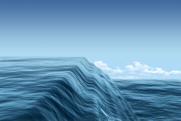 surreal curve of the sea plane