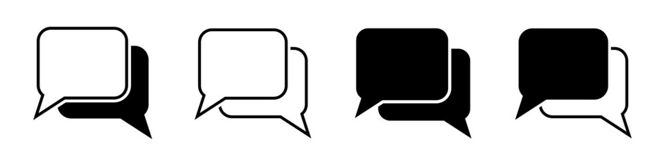 set of chat bubble icon vector