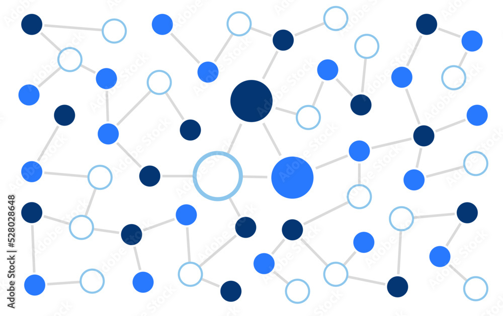 Poster Network system connected dots and lines technology background template. Data linked global system graphic vector.	